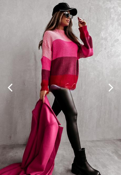 Farebný oversize sveter, 