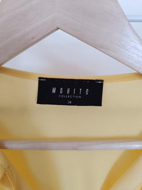 Banánovo žlté šaty s volánmi a s odhalenými ramena, mohito,xs