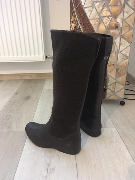 Lacoste 37v-dámske kožené čižmy, lacoste,37