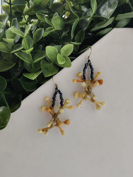 Handmade kostičkové náušnice,