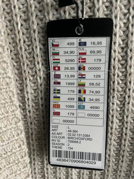 Nový dlhší sveter, l