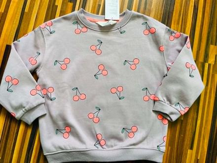 V 110/116 h&m nová nádherná mikinka s čerešničkami, h&m,110 / 116