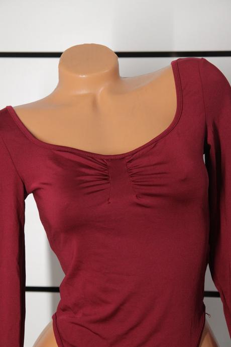 Bordový body top, xs, xs