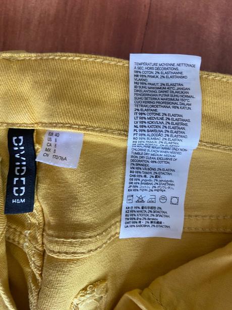 Zlte rifle siroke, h&m,40