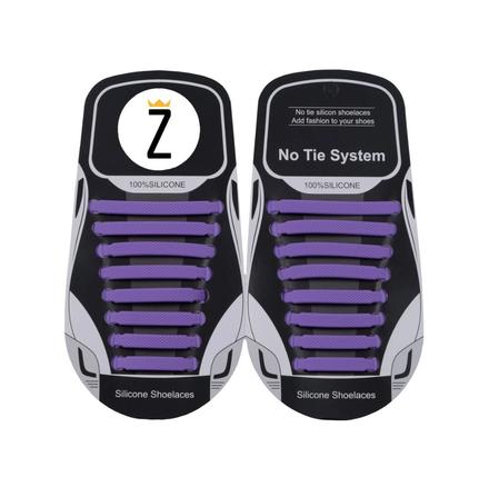 Zaviažto - silikónové šnúrky fialové, 