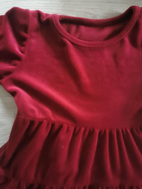 Bordové zamatove šaty, 110