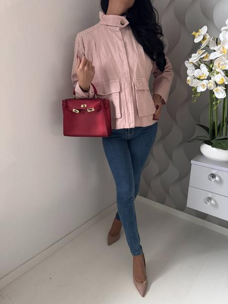 Zara - ružová krátky baloňák, zara,xs