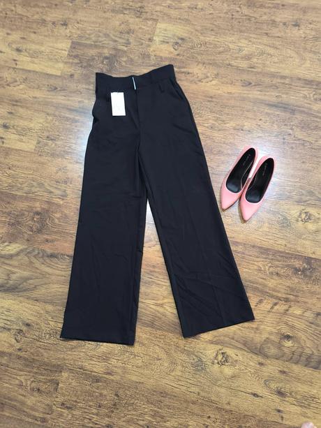Nové široké zara nohavice xs vysoký pás, zara,xs