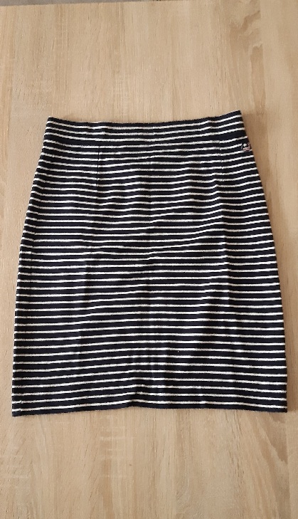 Modrobiela pásikavá sukňa, xs