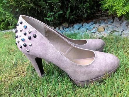 Dámske extravagantne lodičky na opätku, graceland,39