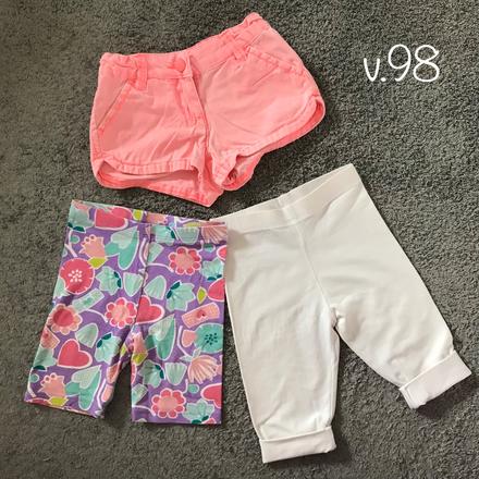 3 ks dievčenské kraťasy, 98