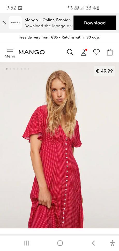 Krasne cervene saty, mango,xl