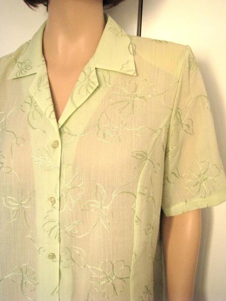 Svetlozelená vyšívaná blúzka, xxl