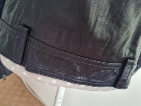 Tmavomodrá kožená bunda tom tailor veľ. 38, tom tailor,38