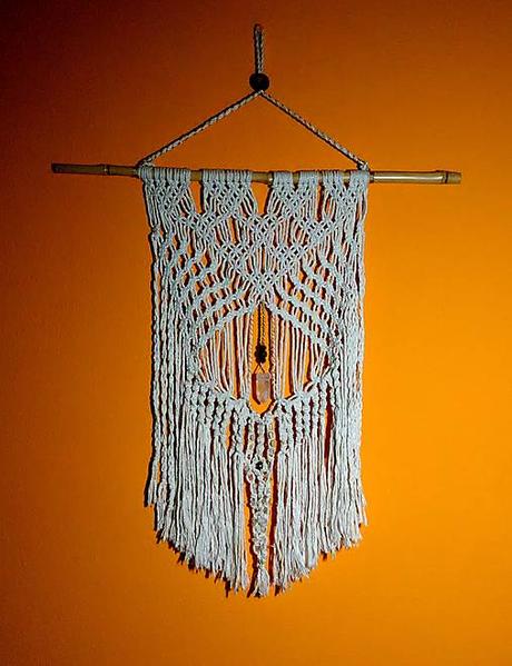 Makramé krištál+hematit,