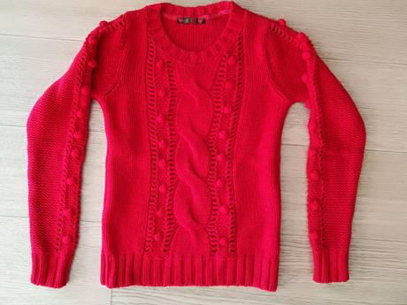Cerveny svetrik v top stave, xs