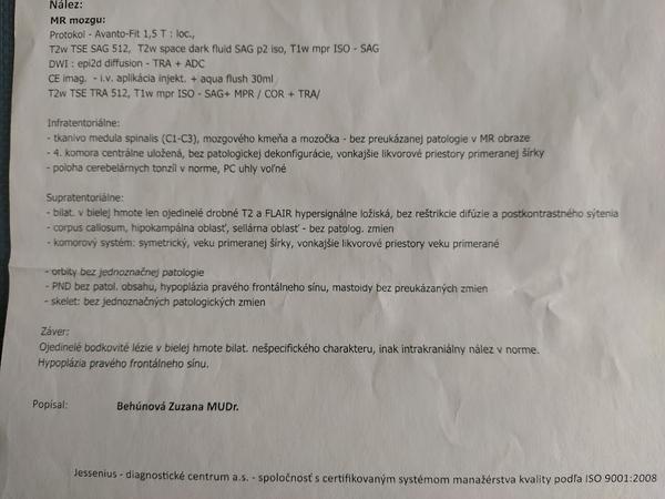 Čo znamenajú ojedinelé bodkovité lézie zistené na magnetickej rezonancii?