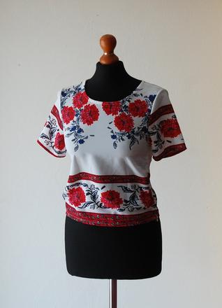 Štýlový letný kvetovaný top / blúzka, xs