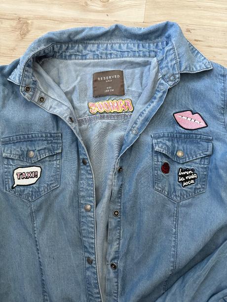 Dievčenská riflová košeľa, reserved,158