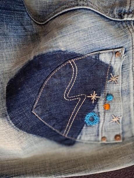 Dámske tmavosvetlé modré  rifle., success,38