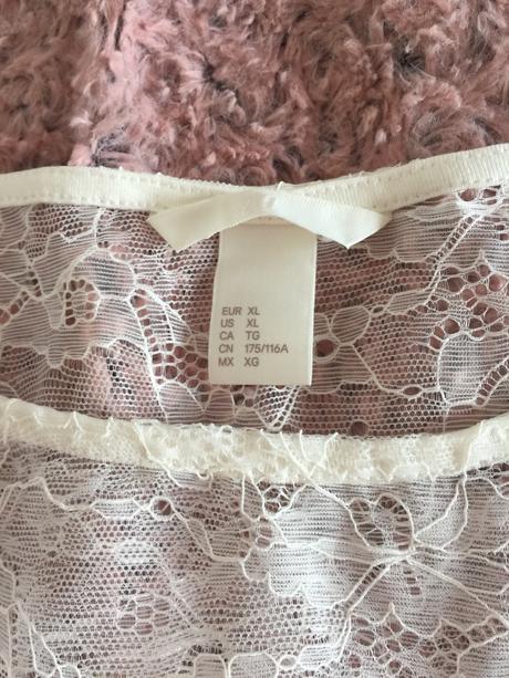 Tričko s cipkou, h&m,xl