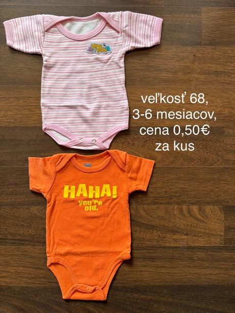 Dievčenské body krátky rukáv, lupilu,68