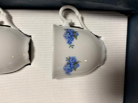 Karlovarský porcelán- nezábudky- čajová sada, 