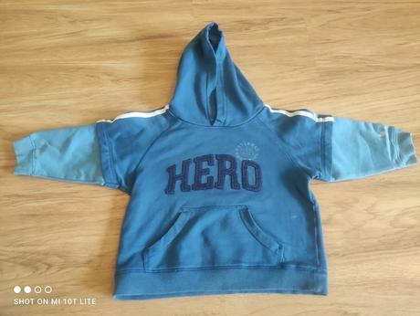 Modrá mikina s nápisom, f&f,104