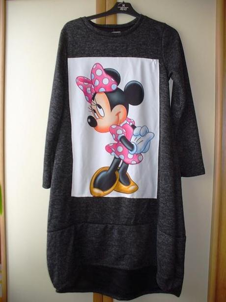 Predľžená mikina minnie, s