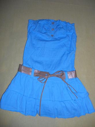 Modre saty s volanikmi, s