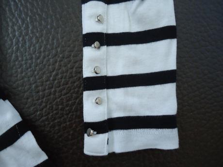 Pruhované tričko s lodičkovým výstrihom, f&f,xs