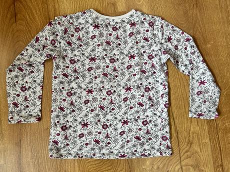 Biele kvetované tričko, sinsay,122