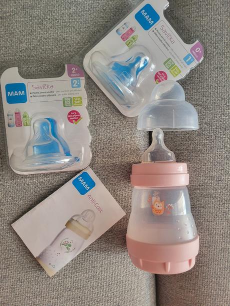 Mam "prvá" fľaška pre bábätko s náustkami, mam