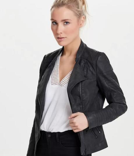 Dámska koženkova bunda, only,xl