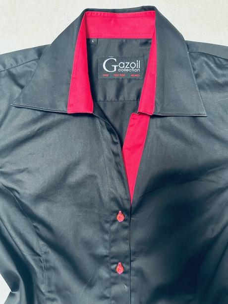 Čierno-cyklámenová košeľa zn. gazoil, l / m