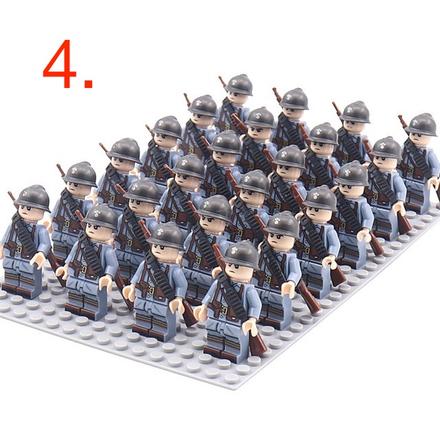 Figúrky vojakov (24ks) + zbrane, nové, nehrané, 