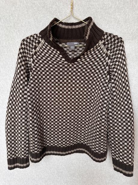 Vzorovaný pulóver - darujem k nákupu, h&m,128