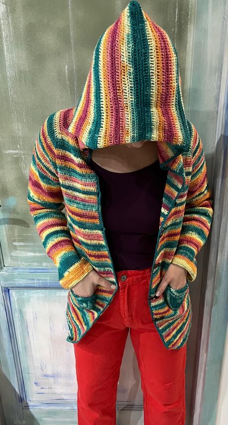 Farebný kardigan xs, xs