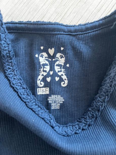 Tmavomodrý tielkový top, f&f,92