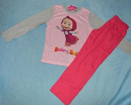 Pyžamo dlhé dievčenské máša a medveď 128, 128