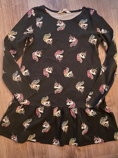 Šaty unicorn 8-10 rokov, h&m,134