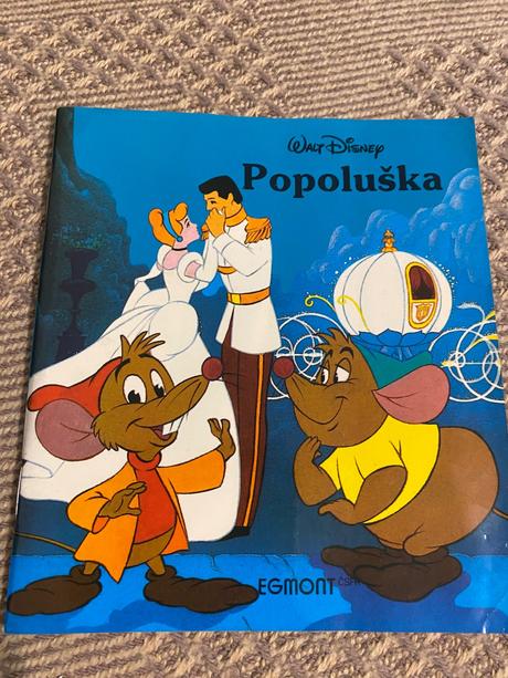 Stará retro mini knižka walt disney popoluška 1992, 