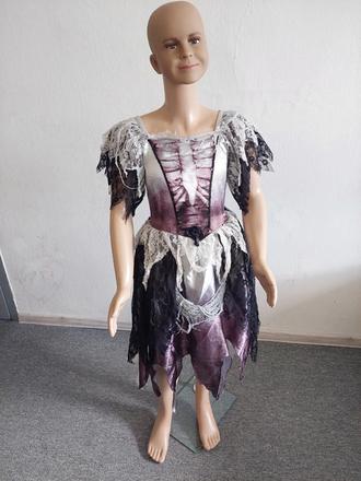 Zombie kostra/nevesta karnevalové šaty veľ.134-140,