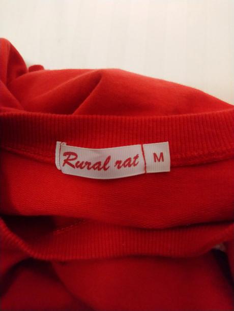 Dámsky čevený top s motívom, rural rat, s/m, m