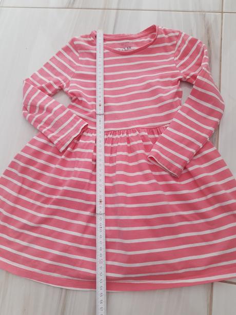 Pásikavé detské šaty 110, 110