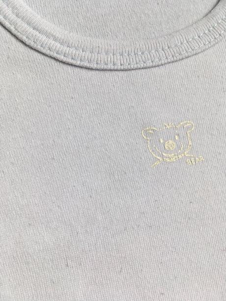 Bledo modré body č.62 s mackom, 62