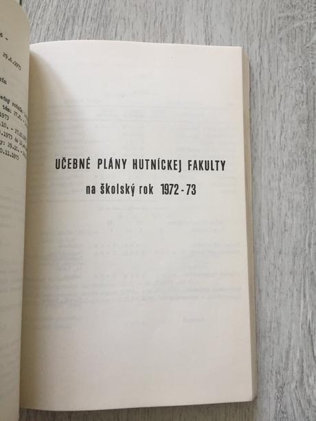 Brožura študijny program 1972-1973,