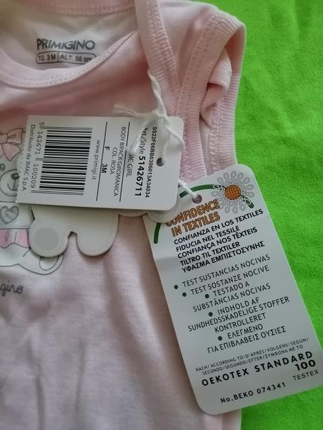 Primigino body 2ks , 1-2m, 56, primigi,56