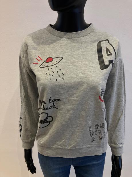 Dámska mikina s nápisom a potlačou (xs), sinsay,xs