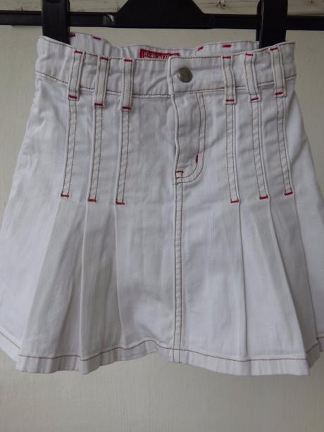 Biela riflová suknička, 110